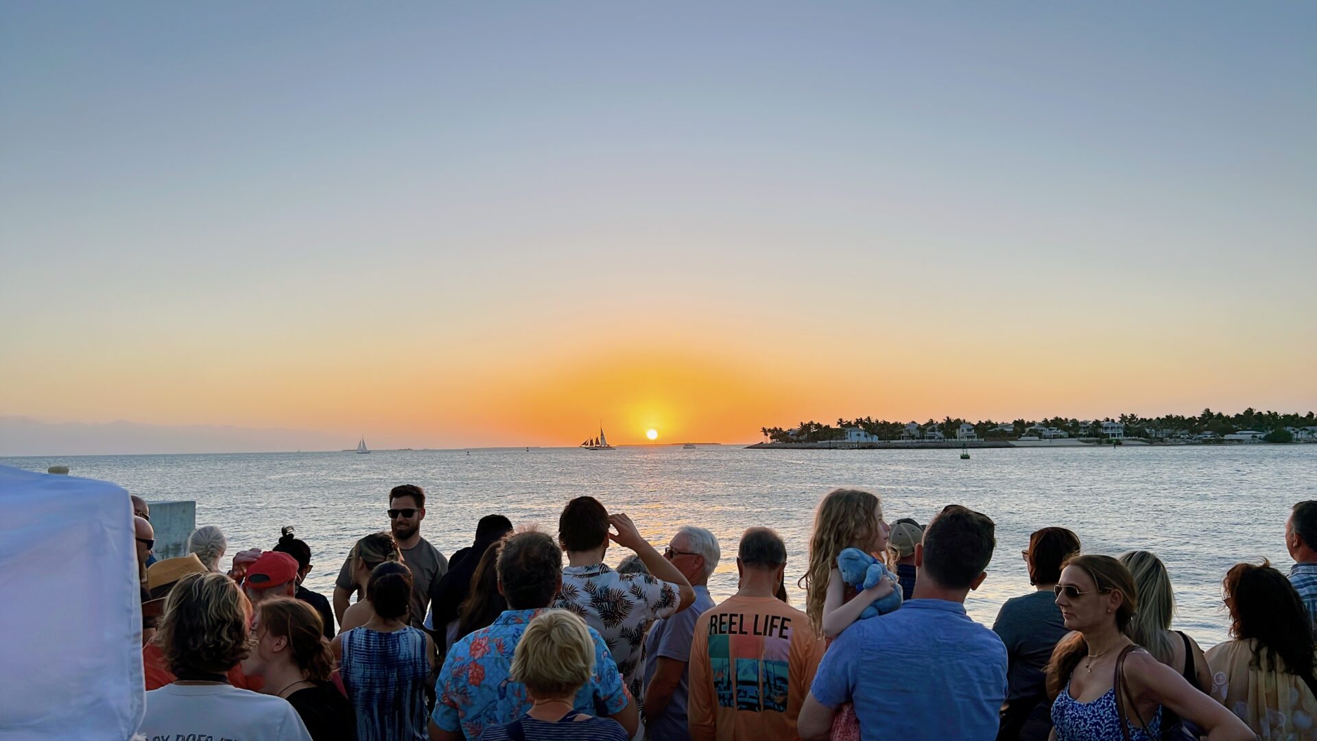 素晴らしい品質 キーウエストで夕日を望む】Mallory Square＆Water front 絵画